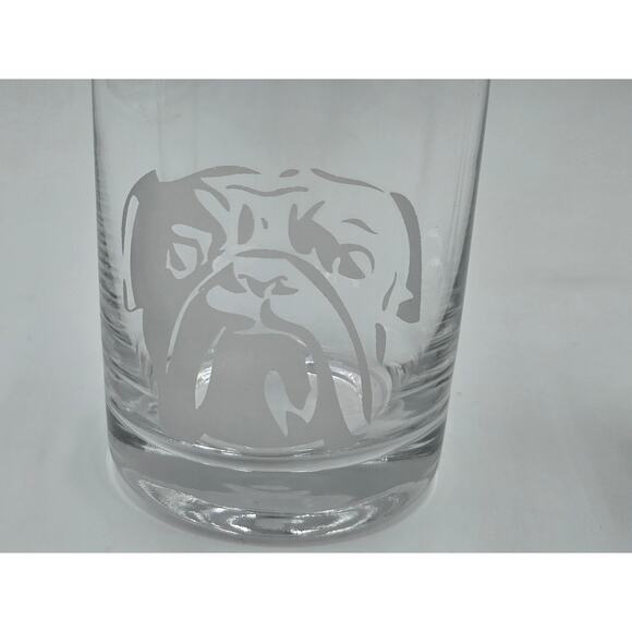 Williams Sonoma English Bulldog Rocks Glasses Set Of 2 - Picture 2 of 7